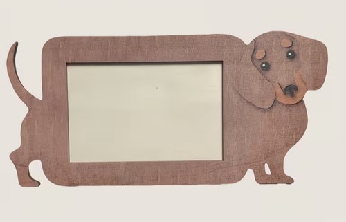 New wood dachshund - wood, frame