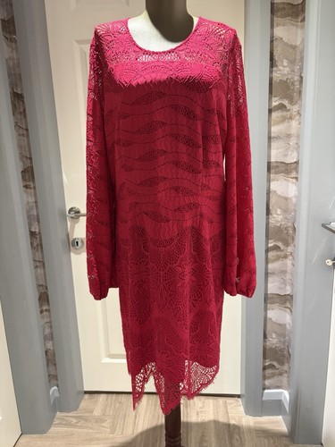 Twinset cerise pink lace long - pink,