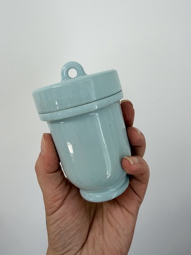 This light blue ceramic item