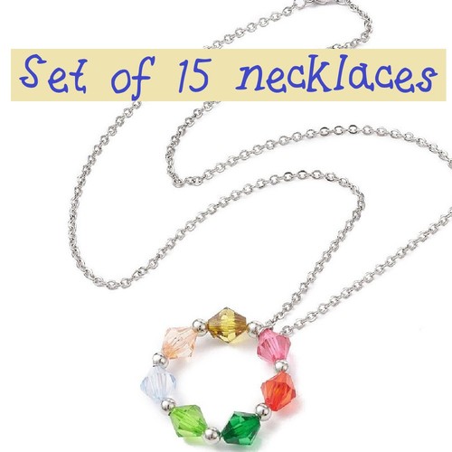 15pcs multicoloured beaded - multicoloured,