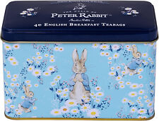 English Teas Daisies Peter Rabbit Tea Tin With 40 English Breakfast Tea Bags