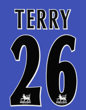 1997-2007 Black or White Terry 26 Chelsea EPL Player Size Premier League Nameset