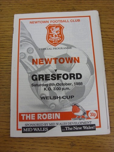 1988 newtown v gresford - 08/10/1988,