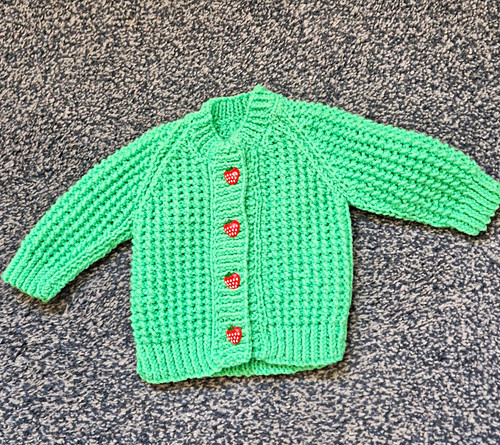 Hand knitted green baby - hand-knitted,
