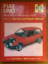 FIAT UNO 1983 ~ 1995 HAYNES WORKSHOP SERVICE REPAIR MANUAL 0923