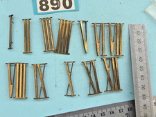 ANTIQUE Set of Brass Roman Numerals for Clock and Clock Making, 35 ish Mm High