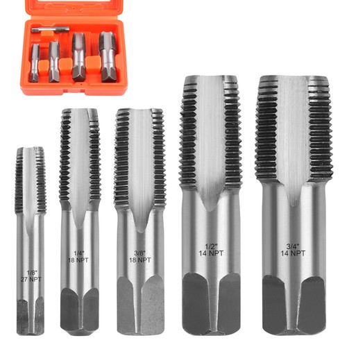5pc npt thread pipetaps - thread, set