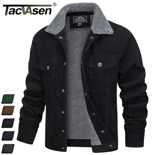 Men corduroy jacket fleece - corduroy,