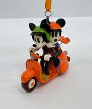 Disney Epcot Italy Mickey & Minnie Mouse in Vespa Scooter Sketchbook Ornament