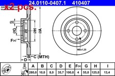X2 PCS REAR BRAKE DISC ROTOS