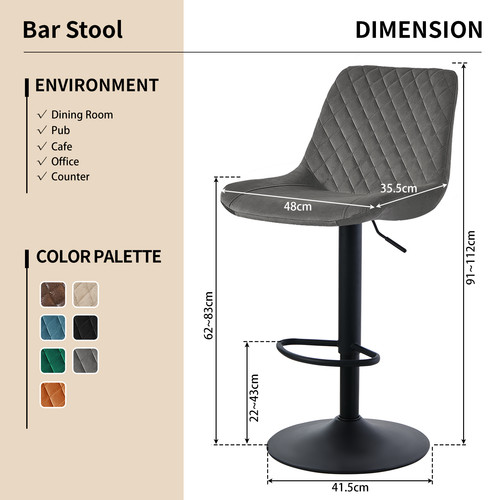 Bar stools adjustable - 1/2/3/4x,