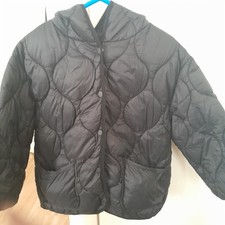 Zara Black Hooded Puffa Coat