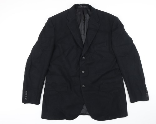 Mens black cotton - black, jacket
