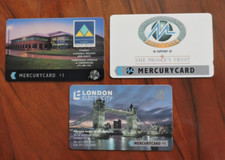 3 USED UK  MERCURY  PHONECARDS