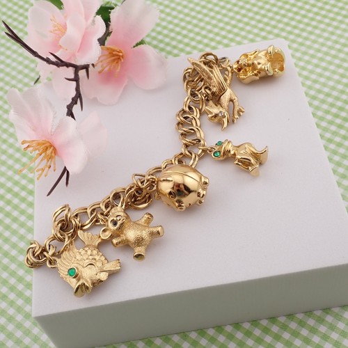 Vintage monet charm gold - vintage, 6