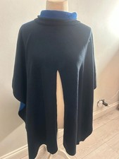 M&S Navy Roll Neck Cape Poncho