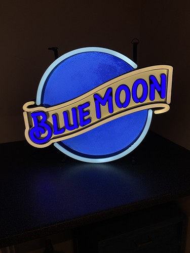 Blue moon illuminated beer - blue,