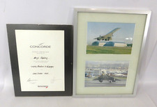 Concorde Aircraft BA Memorabilia Framed Flight Certificate 1994 & Framed Photos