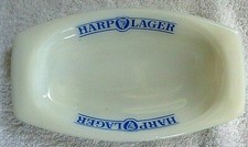 Harp Lager.. Ashtray.White Glass. No Signs of Use.Made in England.