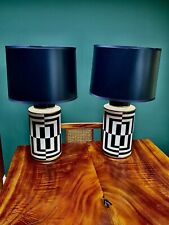 2X  HEAL’S  Contemporary Table Lamps Lights WORKING