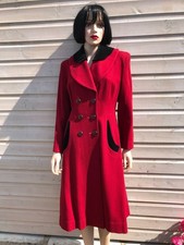 CC41 1940's Red Princess Coat Sz.12