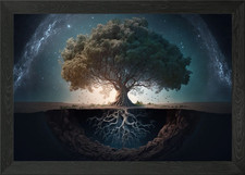Sparkling big tree Framed Wall