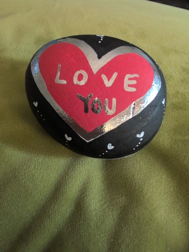 Love you pebble - love, hand