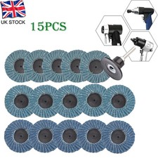 15PCS 2" 50mm Flap Disc Mini Grinding Wheel Metal Rust Removal 40/60/80Grit UK