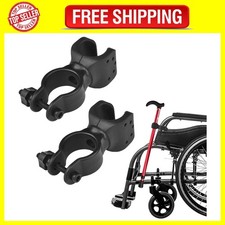 Walking Stick Holder for Mobility Scooter, 2 Pack with 360 Degree Rotatable Clip