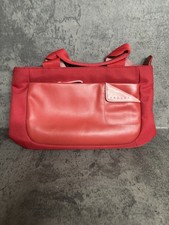 Radley Small Red Leather & Material Bag - Polka Dot Interior - VGC