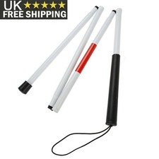 Folding Safety Visually Impaired Crutch Cane Blind Guide Walking Stick Cane UK