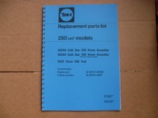 BSA B25SS GOLDSTAR B25T VICTOR PARTS BOOK 1971 ON UK,US