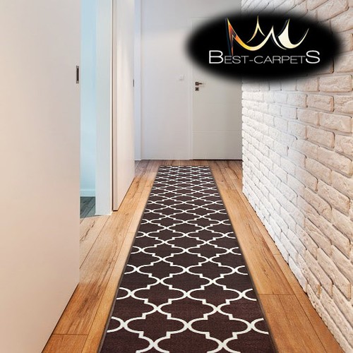 Thick runner trellis brown - runner,