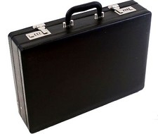 Expandable Attache PU Leather Briefcase Executive Office Business Travel Case