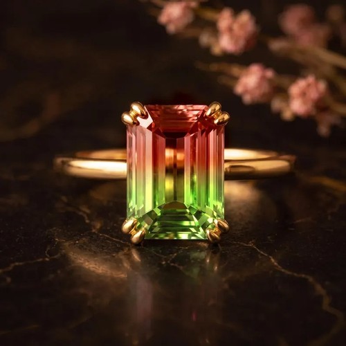 Emerald cut watermelon - cut,