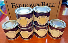 Farrow & Ball Sample Pots, 6 x 100ML estate emulstion, Whites & Creams, opened