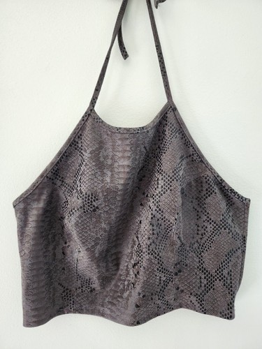 Guess snakeskin halter - snakeskin,