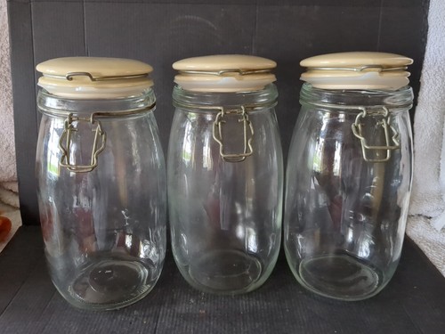 Vintage clear glass kilner - vintage,