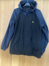 Lyle & Scott Men's Jacket, Size L Black And Navy Windbreaker Anorak