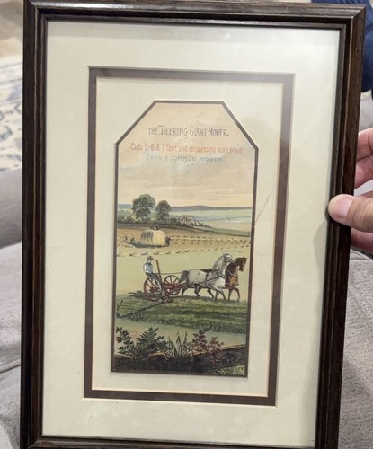 The deering giant mower framed - deering,