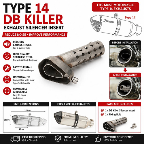 Motorcycle mid pipe killer - db,