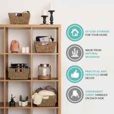 Seagrass wicker storage basket - wicker,