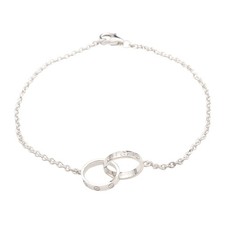 CARTIER Baby Love Bracelet 18KWG (White Gold) Women's Silver