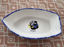 LARGE FRENCH BRITTANY ANDRE LOUSSOUARN BRETON BOAT ROASTING OVEN DISH TERRINE