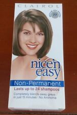 CLAIROL NICE N EASY 77 MEDIUM ASH BROWN NON-PERMANENT HAIR DYE NO AMMONIA