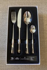 Dartington Capri 16 Piece Cutlery Set 18/10 Stainless Steel Silver New