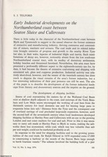 NORTHUMBERLAND COAST BETWEEN SEATON SLUICE AND CULLERCOATS: EARLY INDUSTRIAL DEV