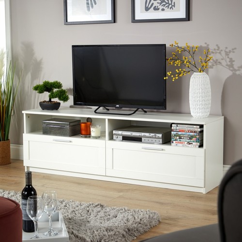 White stand large drawers - white,