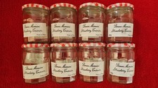 8 x Extra LARGE Bonne Maman Empty Glass Jars 750g, with lids.  ideal storage etc