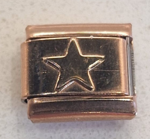 Rose gold star - rose, charm
